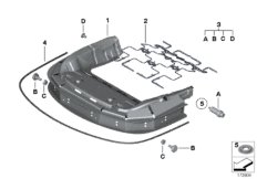 Сиденье Пд-чаша/основание для BMW RR2 Drophead N73 (схема запасных частей)