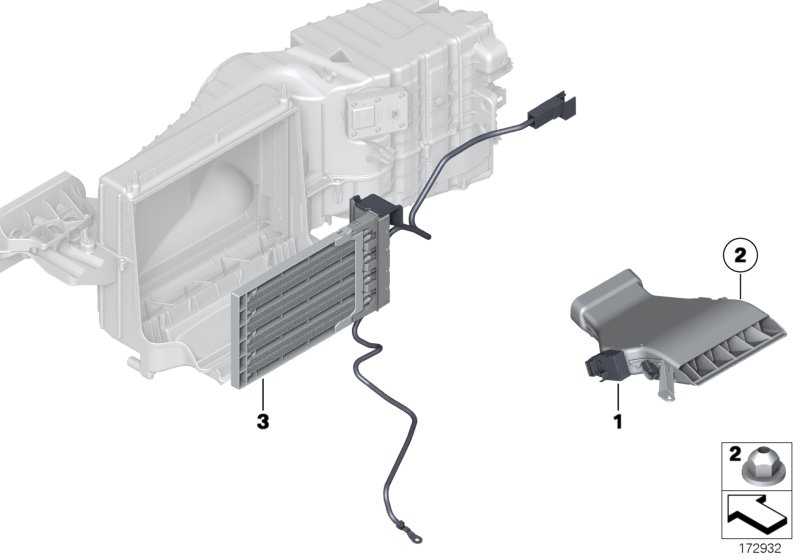 Дополнительный электроотопитель для BMW F11N 535i N55 (схема запчастей)