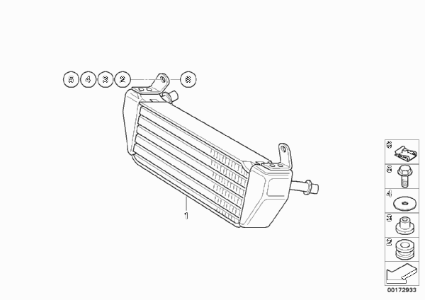 Масляный радиатор для BMW K28 R 1200 ST (0328,0338) 0 (схема запчастей)
