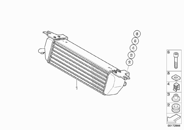 Масляный радиатор для BMW K26 R 1200 RT 05 (0368,0388) 0 (схема запчастей)
