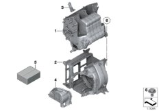 Детали корпуса блока задн.кондиционера для BMW RR4 Ghost N74R (схема запасных частей)