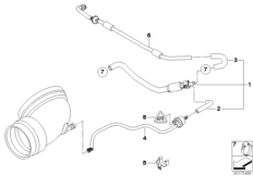 Двигатель с вакуумной сист.управления для BMW E85 Z4 M3.2 S54 (схема запасных частей)