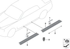 Планка с подсветкой для BMW RR2 Drophead N73 (схема запасных частей)