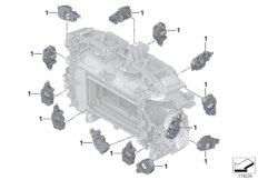 Сервопривод автом.сист.кондиционирования для BMW F06 640dX N57Z (схема запасных частей)