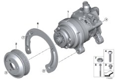 Насос гидроусилителя рулевого управления для BMW E70 X5 M S63 (схема запасных частей)