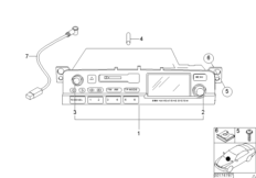 Радиоприемник системы навигации BMW для BMW E46 318i N42 (схема запасных частей)
