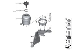 Масляный резервуар/детали для BMW E90 335i N54 (схема запасных частей)