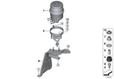 Бачок/детали/активное рулевое упр. для BMW E90 335i N54 (схема запасных частей)