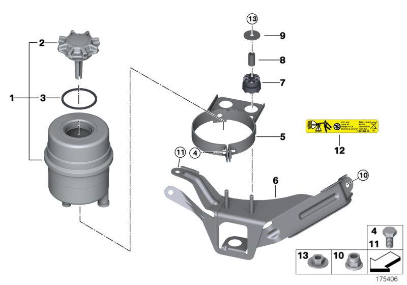 Масляный резервуар/детали для BMW E87 120d M47N2 (схема запчастей)