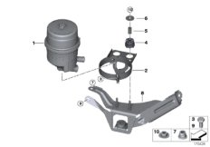 Бачок/детали/активное рулевое упр. для BMW E90 330d M57N2 (схема запасных частей)