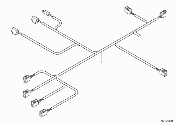 Пучок проводов привода сиденья для BMW E60 M5 S85 (схема запчастей)