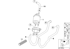 Распределитель топлива/регулят.давления для BMW R13 F 650 GS 00 (0172,0182) 0 (схема запасных частей)