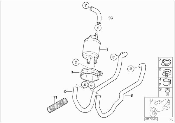 Распределитель топлива/регулят.давления для BMW R13 F 650 GS Dakar 04 (0176,0186) 0 (схема запчастей)
