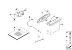 Дооснащение CD-радиоприемником для MOTO K26 R 900 RT 05 SF (0367,0387) 0 (схема запасных частей)