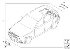 К-т доосн.аэродинамическим к-том в M-ст. для BMW E87 118d M47N2 (схема запасных частей)