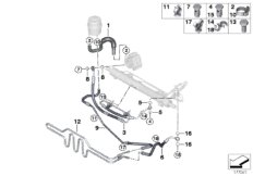Маслопроводы гидроусилителя рул.управл. для BMW E91 320i N43 (схема запасных частей)