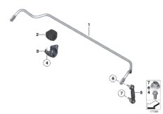 стабилизатор задний для BMW F11 528i N53 (схема запасных частей)