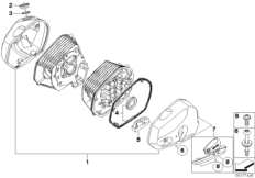 Крышка головки блока цилиндров для MOTO K29 HP2 Sport (0458, 0468) 0 (схема запасных частей)