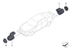 Ультразвуковой датчик для BMW E82 118d N47 (схема запасных частей)
