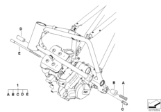 Подвеска двигателя для MOTO K16 G 450 X (0145) 0 (схема запасных частей)