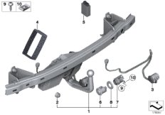 Тягово-сцепн.устр-во откидное электрич. для BMW F01N 730i N52N (схема запасных частей)