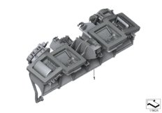 Корпус распределителя кондиционера Вх для BMW F02 750LiX N63 (схема запасных частей)