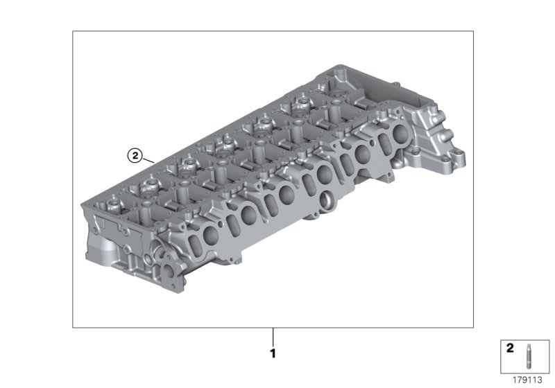 головка блока цилиндров для BMW F11N 530d N57N (схема запчастей)