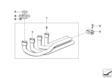 Приемная труба для MOTO K589 K 100 88 (0521) 0 (схема запасных частей)