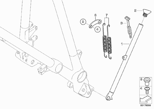 Подпорка для BMW K16 G 450 X (0145) 0 (схема запчастей)