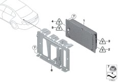 Зарядный блок устр-ва громкой связи High для BMW F07 530dX N57N (схема запасных частей)