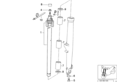 Вертикальная полая стойка для MOTO R28 R 1150 R 01 (0429,0439) 0 (схема запасных частей)