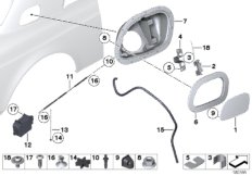 Заслонка заливного отверстия для BMW RR3 Coupé N73 (схема запасных частей)