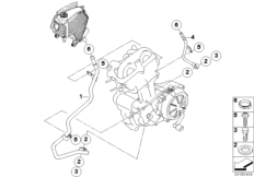 Трубопроводы смазочной системы для MOTO R131 G 650 GS 11 (0188,0189) 0 (схема запасных частей)