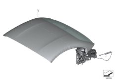 Опускающаяся жесткая крыша для BMW E89 Z4 18i N20 (схема запасных частей)