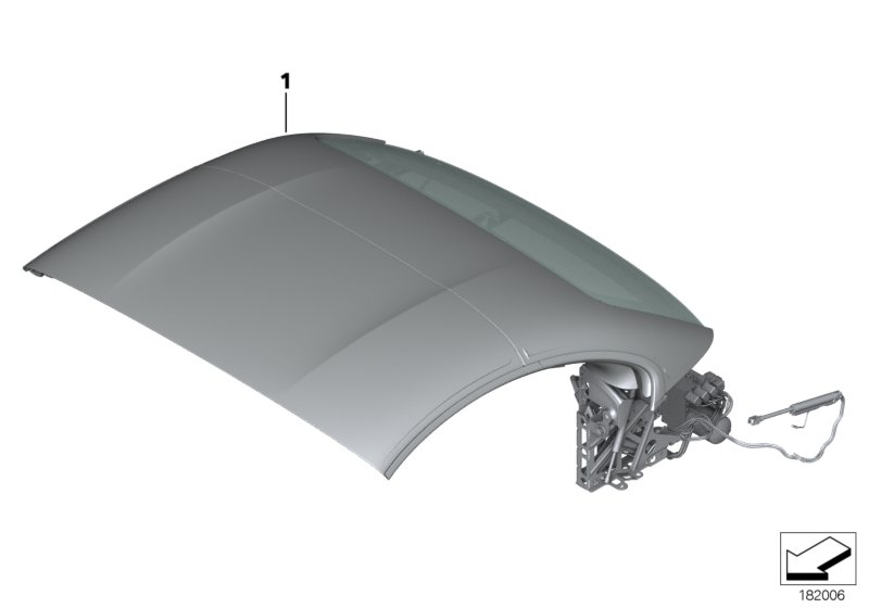 Опускающаяся жесткая крыша для BMW E89 Z4 28i N20 (схема запчастей)