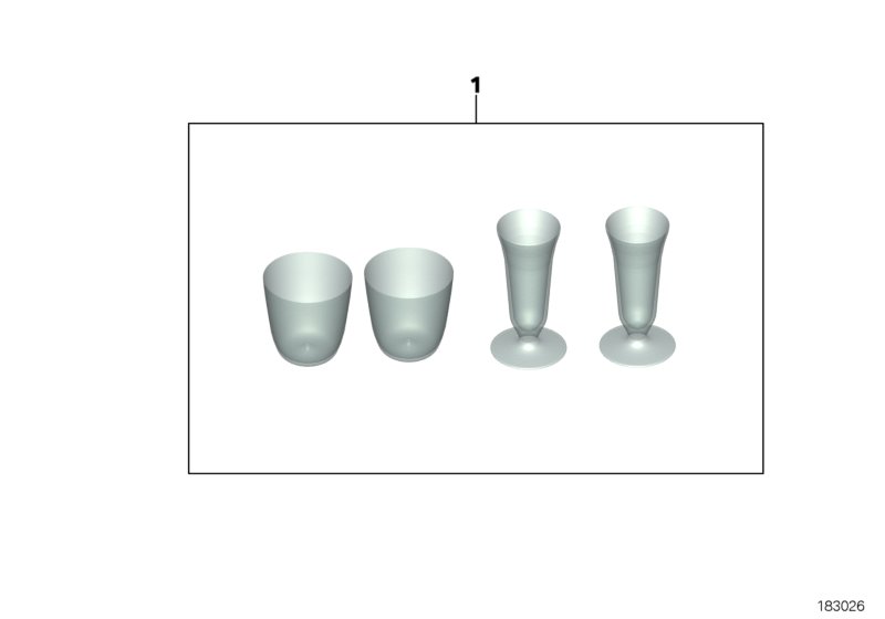 Комплект, стаканы для ROLLS-ROYCE RR1 Phantom N73 (схема запчастей)