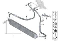 Маслян.радиатор/трубопр.масл.радиатора для BMW E90 M3 S65 (схема запасных частей)