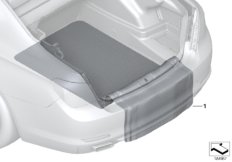 Двухсторонний мат багажного отделения для BMW F02N 740LiX N55 (схема запасных частей)