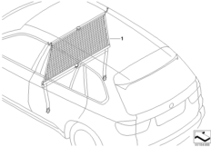 Раздел.сетка багажника 1-й ряд сид. для BMW E70 X5 3.0si N52N (схема запасных частей)