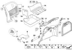 Обшивка багажного отделения Бок для BMW E91 320i N46N (схема запасных частей)