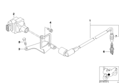 Система зажигания для BMW R13 F 650 GS 00 (0172,0182) 0 (схема запасных частей)