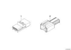 Различные разъемы и штекерные соединения для BMW E46 330xd M57 (схема запасных частей)