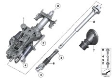 Рулевая колонка с электропр./доп.детали для BMW F01N 730i N52N (схема запасных частей)
