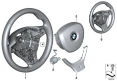 Многофункц.спортив.рулевое колесо с НПБ для BMW F02 750LiX N63 (схема запасных частей)