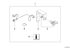 Комплект дооснащения гнезда разъема для MOTO R13 F 650 GS Dakar 00 (0173,0183) 0 (схема запасных частей)