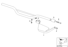 Защита рук для BMW R13 F 650 GS Dakar 00 (0173,0183) 0 (схема запасных частей)