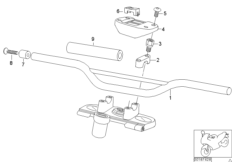 Руль для BMW R13 F 650 GS 00 (0172,0182) 0 (схема запасных частей)