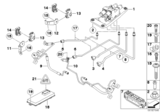 Клапанный блок и доп.дет./Dynamic Drive для BMW E71 X6 50iX N63 (схема запасных частей)