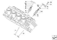 Впуск./выпуск.клапан мех.клап.газораспр. для BMW K44 K 1300 GT (0538,0539) 0 (схема запасных частей)
