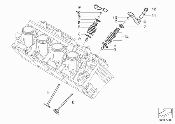 Впуск./выпуск.клапан мех.клап.газораспр. для BMW K44 K 1300 GT (0538,0539) 0 (схема запчастей)